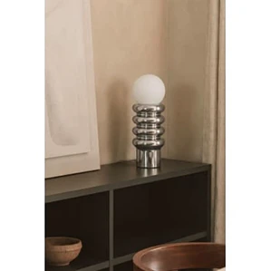 Lámpara de mesa 40 cm en cerámica con bola de cristal Kyra
