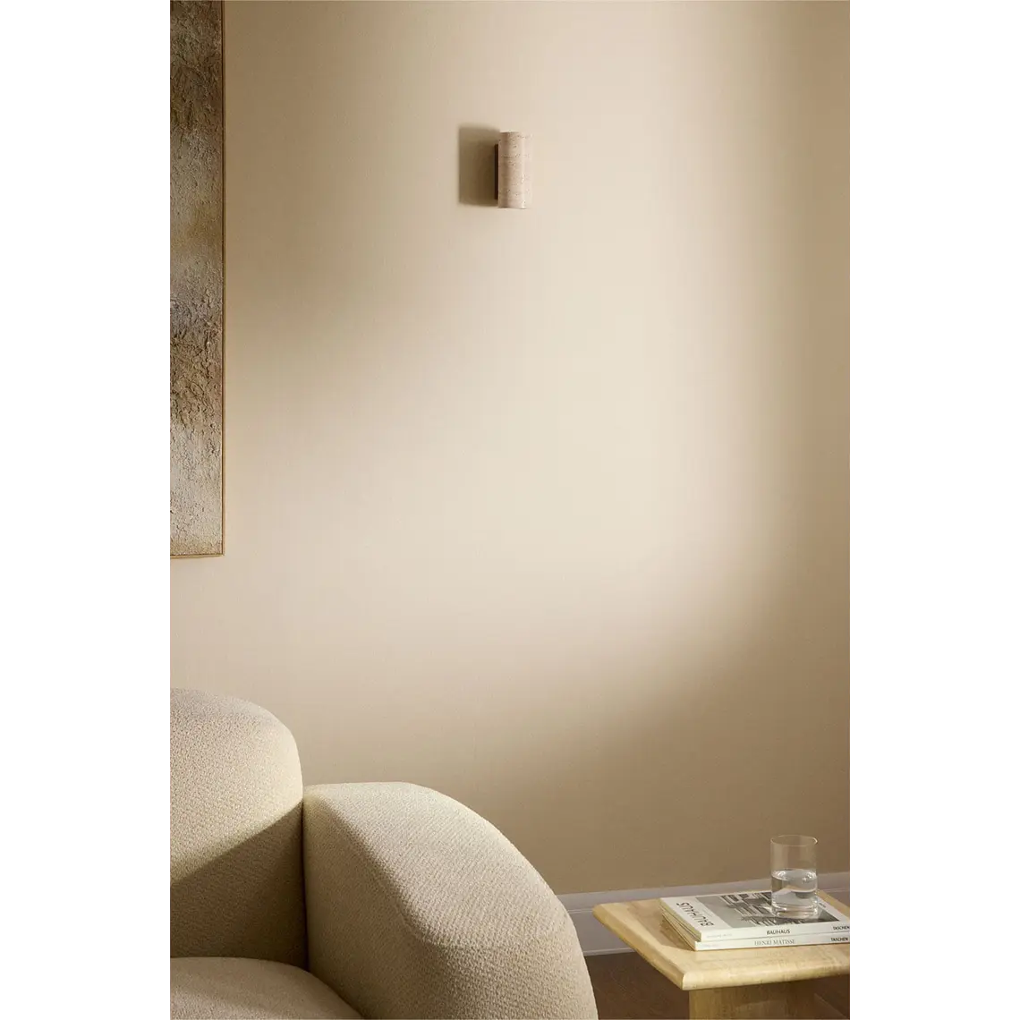 Aplique de pared en travertino y madera Terra 2