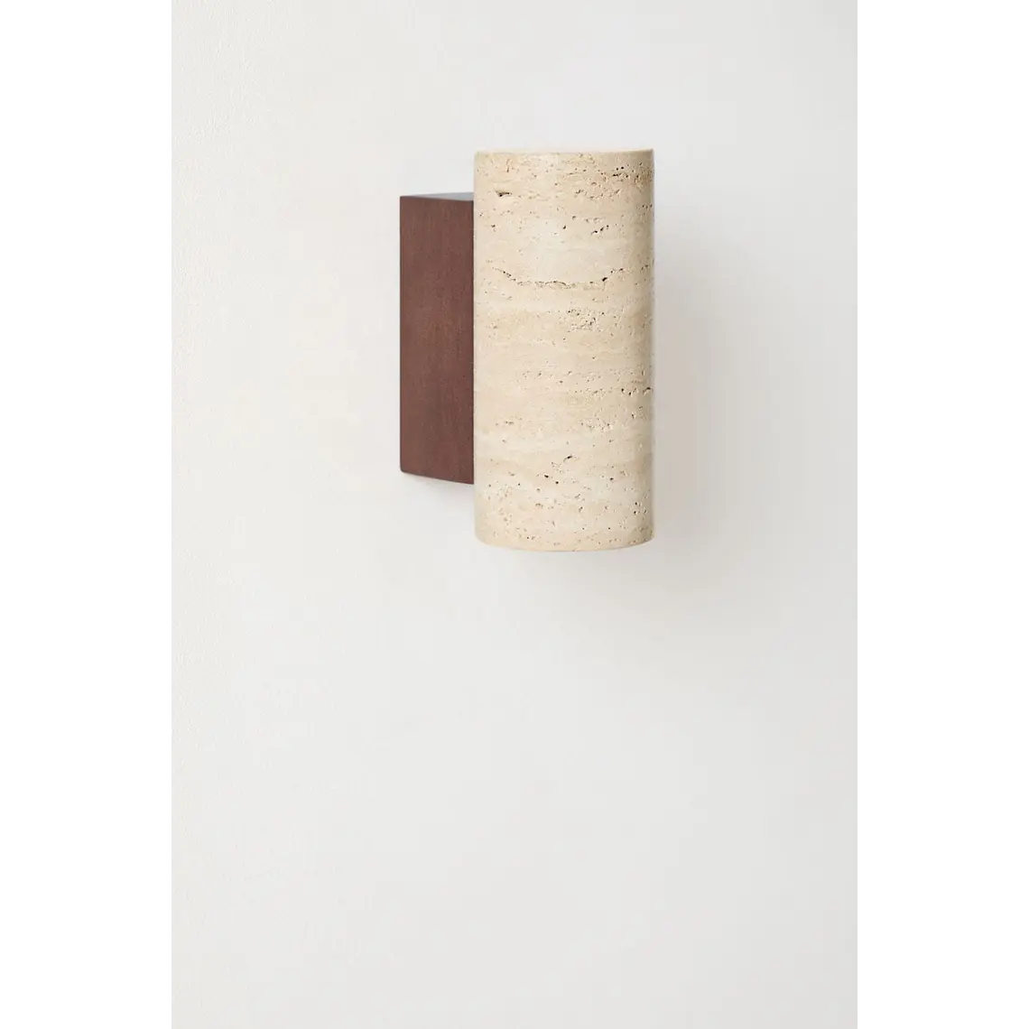 Aplique de pared en travertino y madera Terra 3