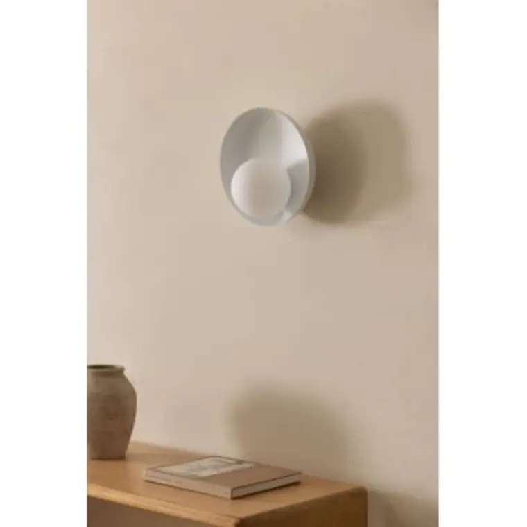 Aplique de pared en cristal y acero Aura 1