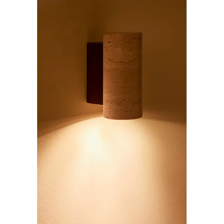 Aplique de pared en travertino y madera Terra 4