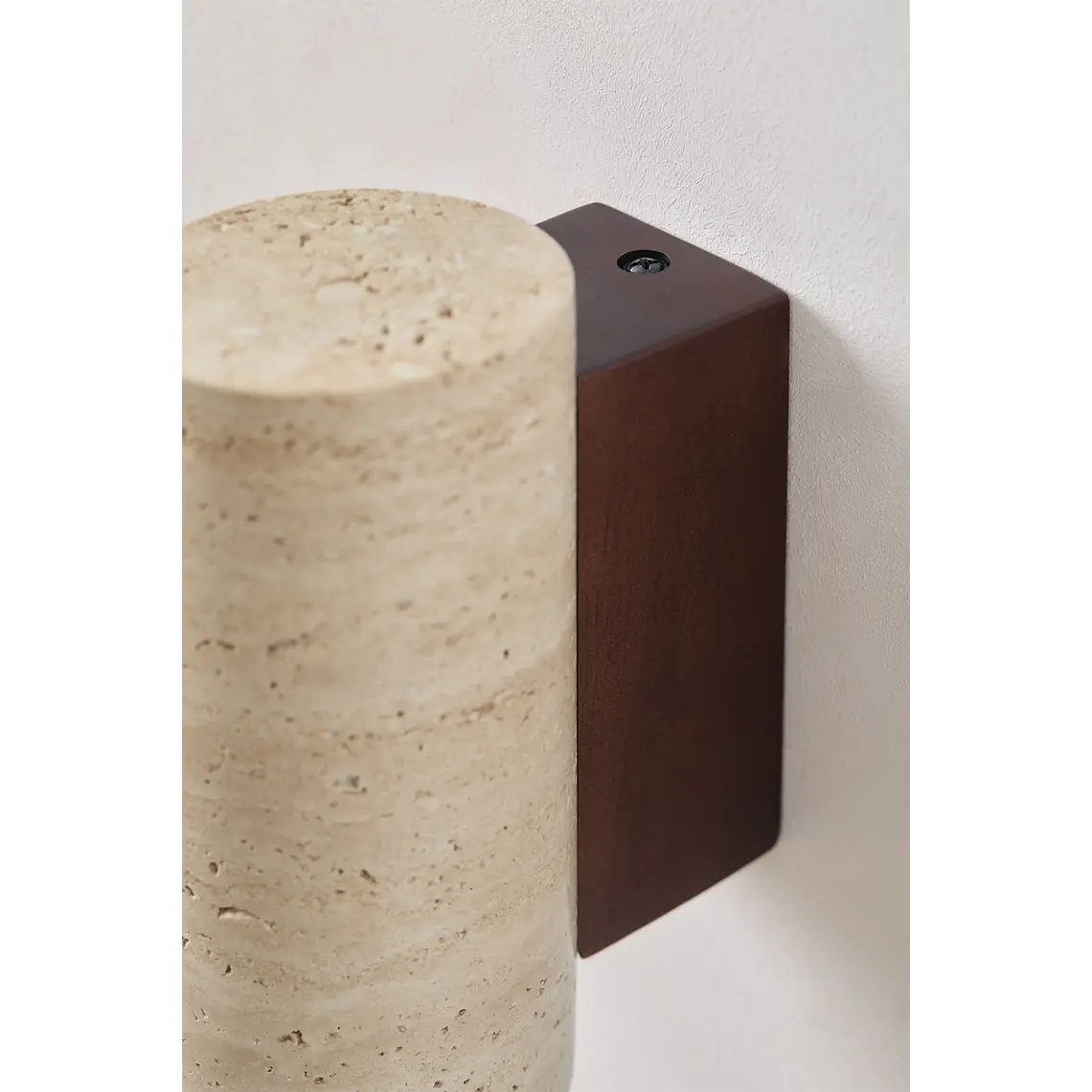 Aplique de pared en travertino y madera Terra 5