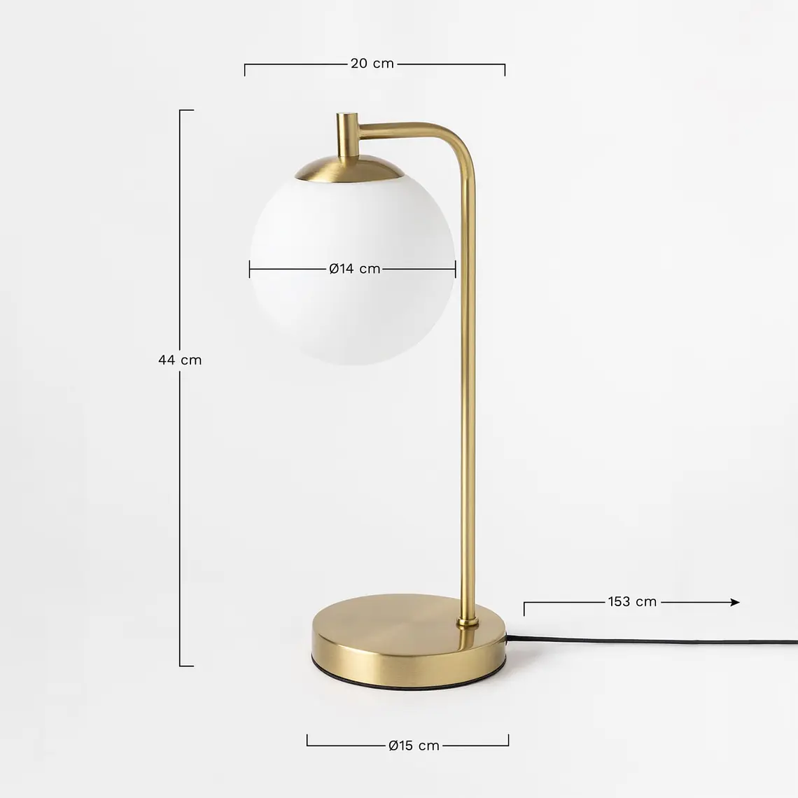 Lámpara de mesa con bola de cristal Niva 10