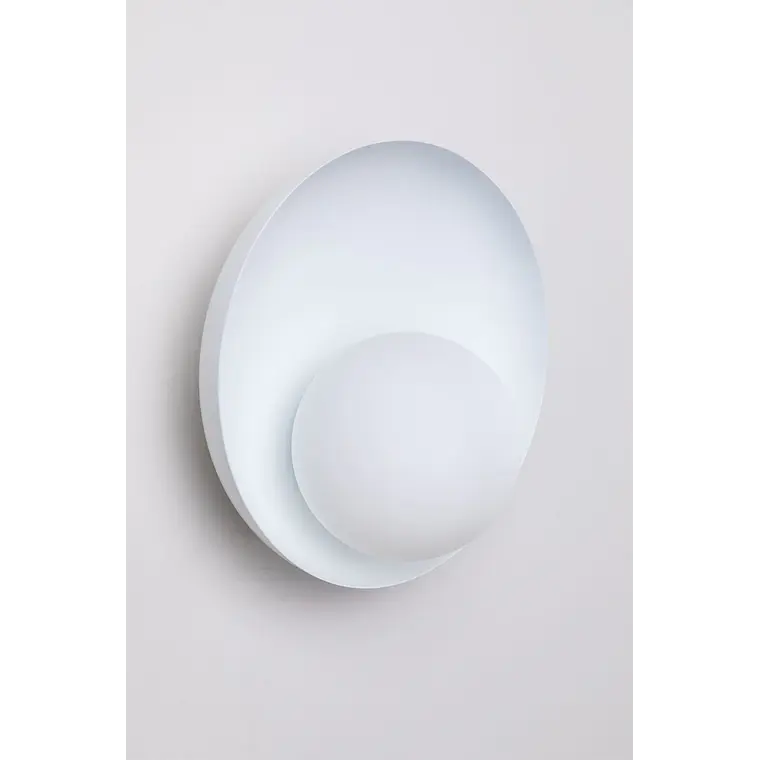 Aplique de pared en cristal y acero Aura 3
