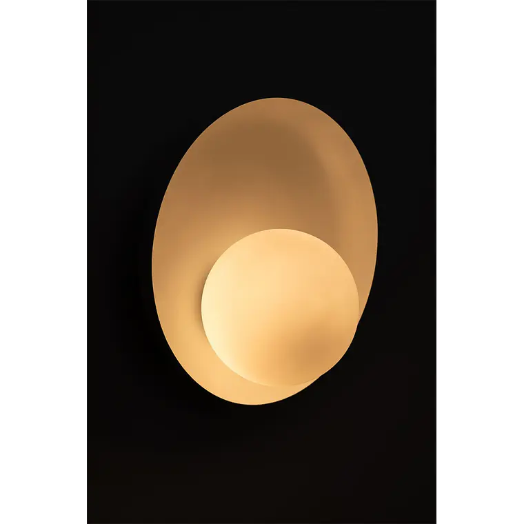 Aplique de pared en cristal y acero Aura 4