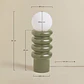 Lámpara de mesa 40 cm en cerámica con bola de cristal Kyra - Miniatura 9