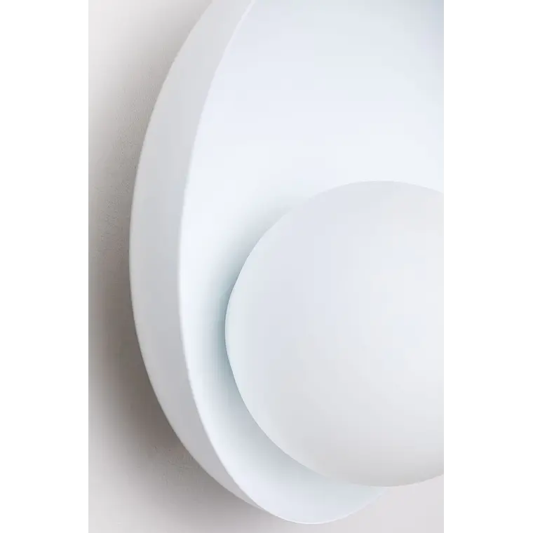 Aplique de pared en cristal y acero Aura 5