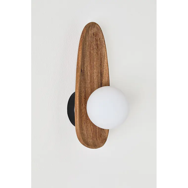 Aplique de pared en madera de acacia Sira ↑30 cm 4