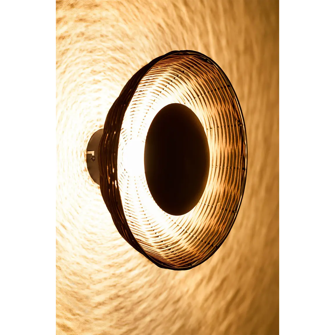 Aplique de pared LED en ratán Lira 6