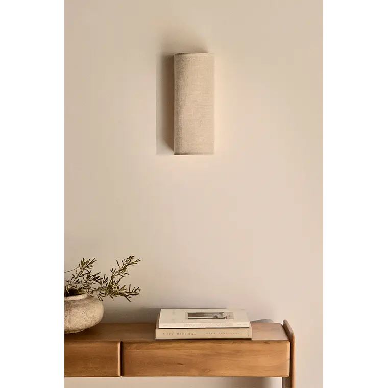 Aplique de pared en lino Kira 15 × 35 cm 2
