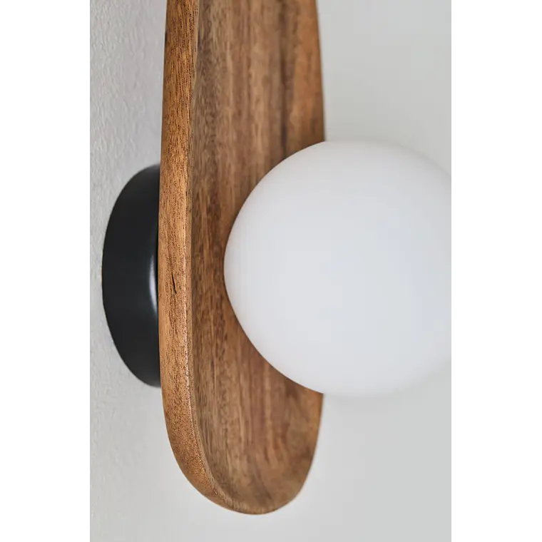 Aplique de pared en madera de acacia Sira ↑30 cm 6