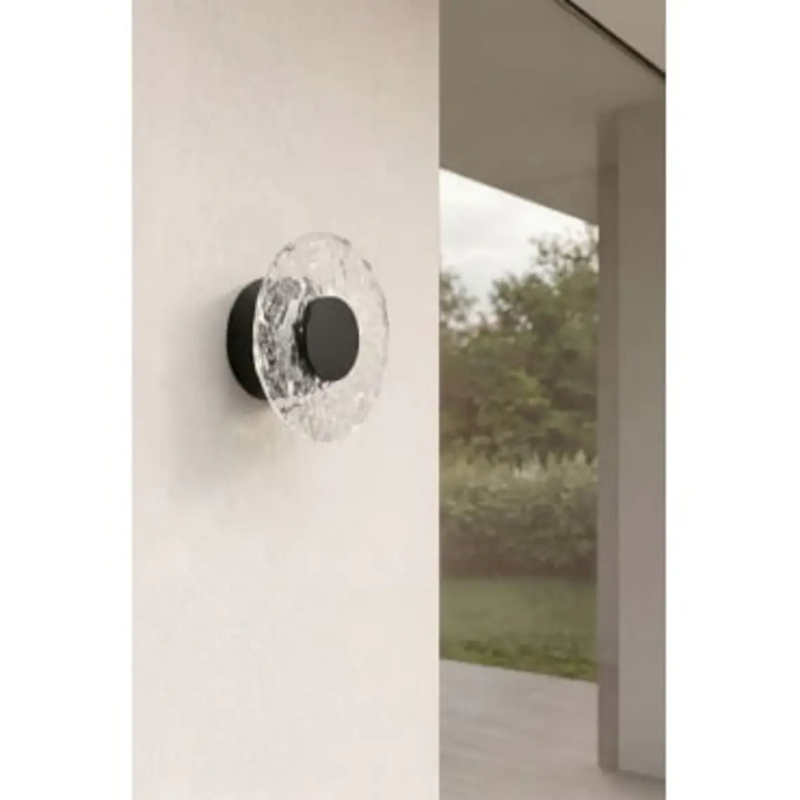 Aplique de pared Ø20 cm LED en vidrio y hierro Elio 1