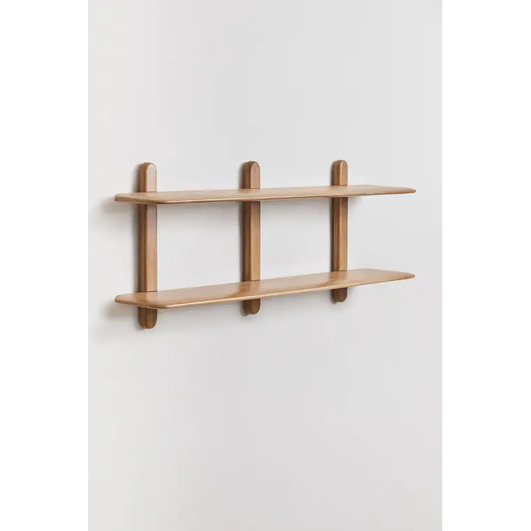 Estantería mural 130 cm de 2 baldas en madera de mango Liora 4