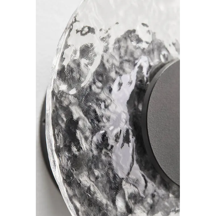 Aplique de pared Ø20 cm LED en vidrio y hierro Elio 8