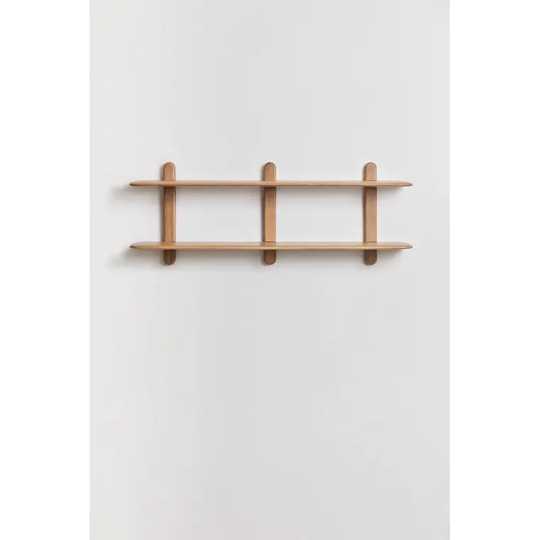 Estantería mural 130 cm de 2 baldas en madera de mango Liora 5