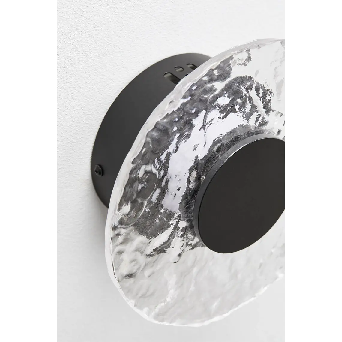 Aplique de pared Ø20 cm LED en vidrio y hierro Elio 9
