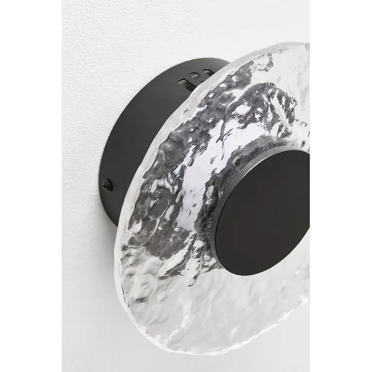 Aplique de pared Ø20 cm LED en vidrio y hierro Elio 9