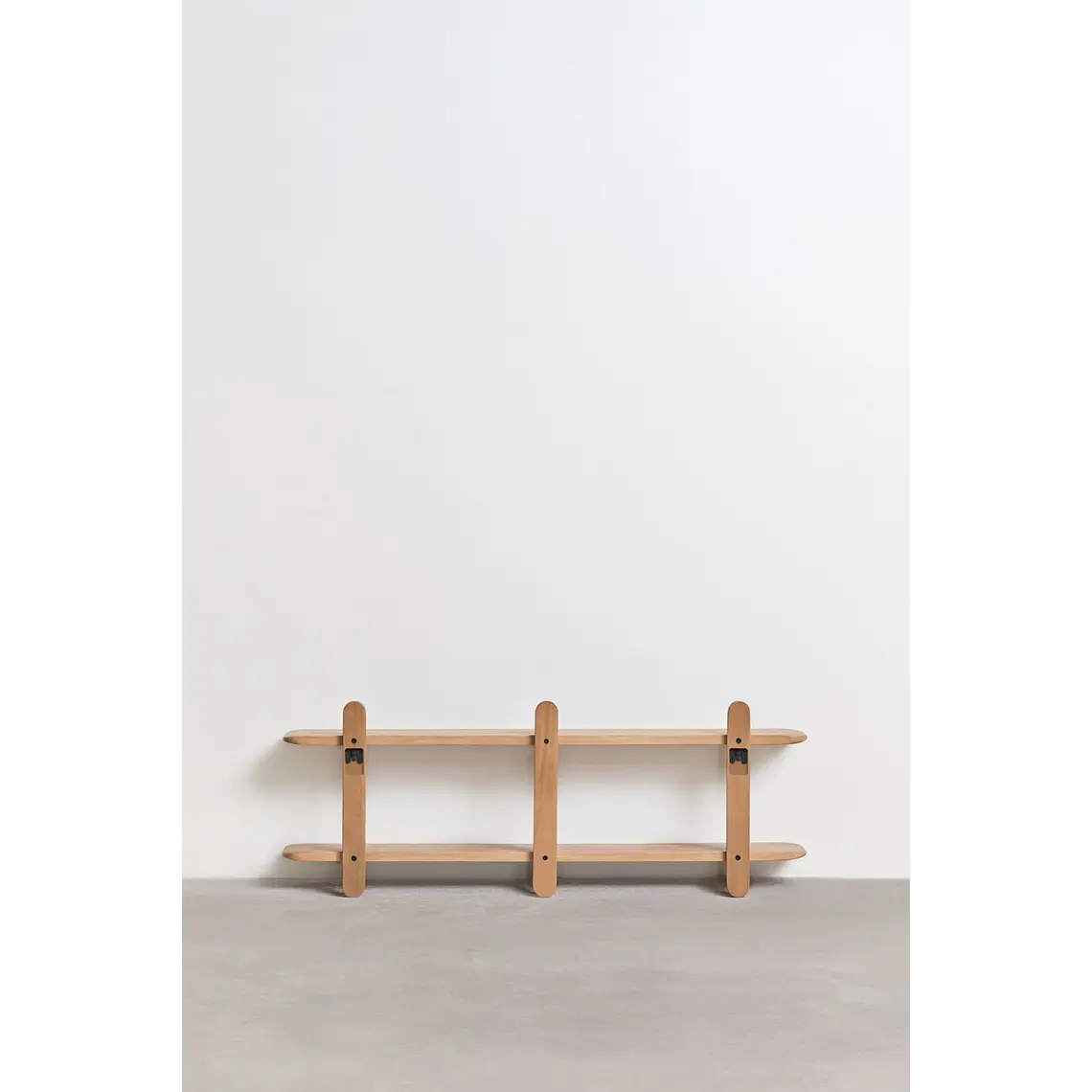 Estantería mural 130 cm de 2 baldas en madera de mango Liora 8