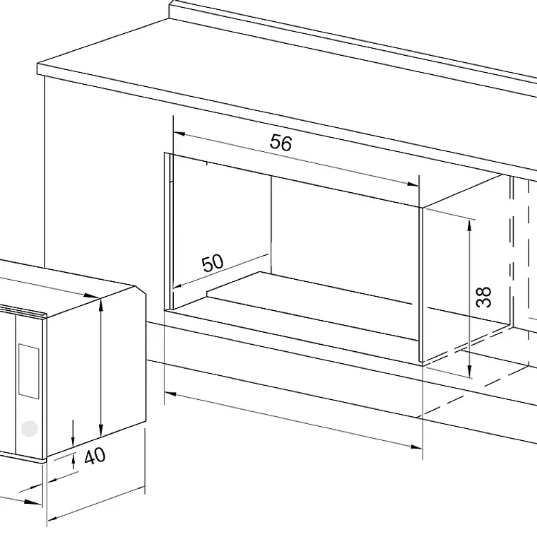 Horno Empotrable Microondas UT MWO 25L Reflex 8
