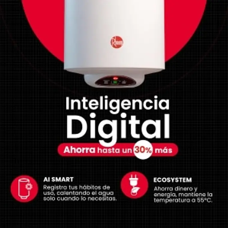 Termo eléctrico mural 80 litros Rheem Wifi 2