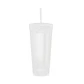 Vaso de repuesto de doble pared con tapa y bombilla para - Miniatura 1