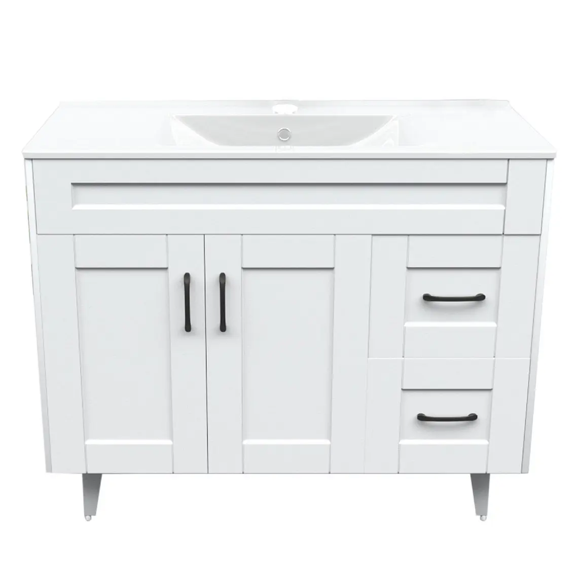 Kit Mueble Deluxe 100SK + Vanitorio Plano-100 Blanco 1