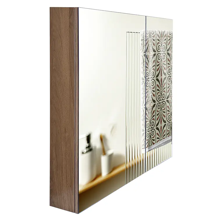 Mueble Botiquin con Espejo para Baño Elegance BME-80 Nogal 1