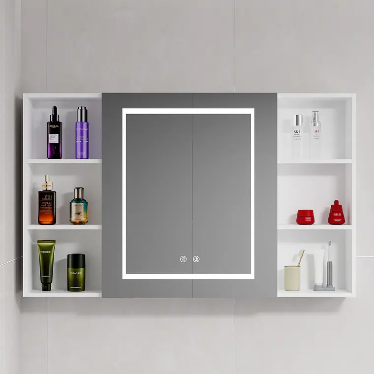 Mueble Botiquin Espejo LED Antiempañante Domsa MMR-100 Blanco 1