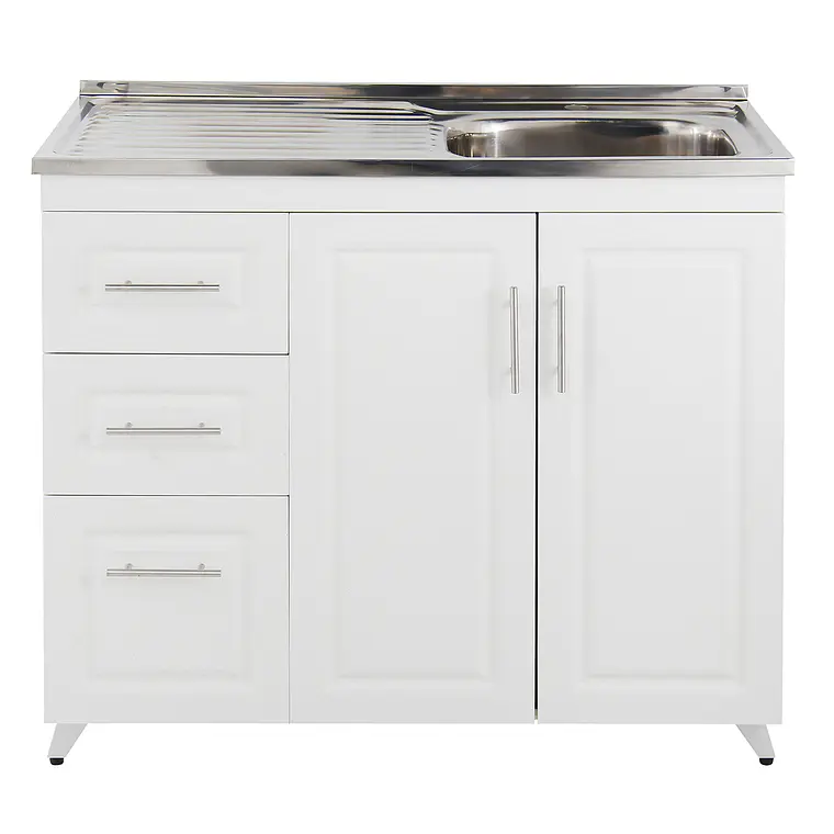 Kit Mueble + Lavaplatos Blanco Izq. (Incluye Desagüe Domsa 1