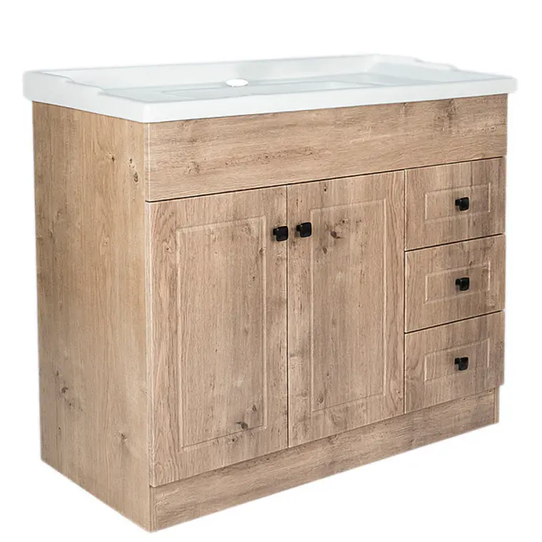 Kit Mueble B100PH-WOOD + Vanitorio F-100 3