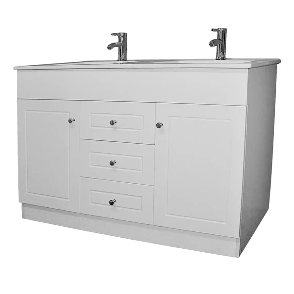 Kit Mueble BD-120-PH + Vanitorio P-120D Blanco Doble 3