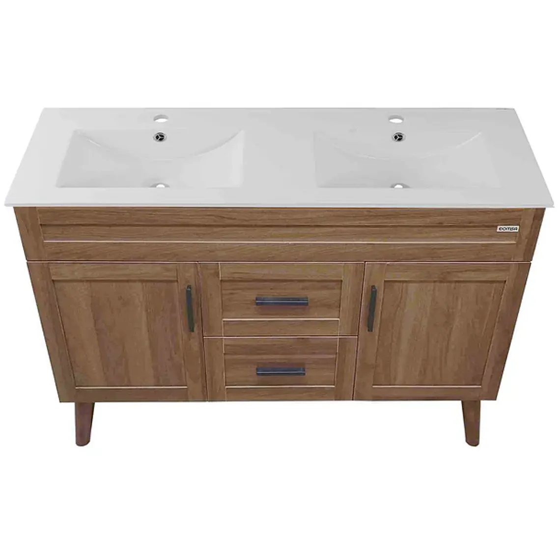 Kit Mueble Vanitorio Doble Elegance Nogal 2