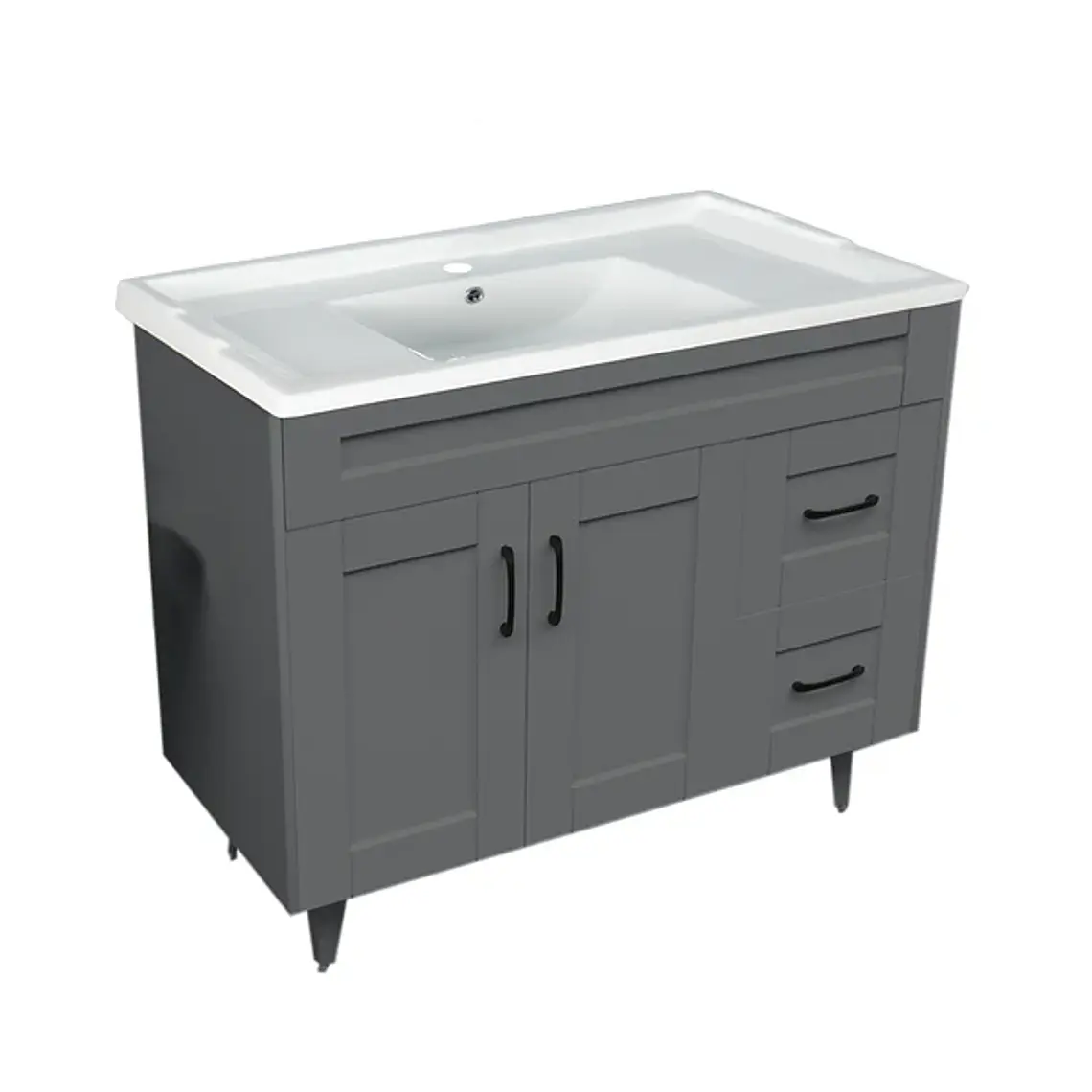 Kit Mueble Deluxe 100SK + Vanitorio F-100 Gris 3