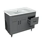 Kit Mueble Deluxe 100SK + Vanitorio F-100 Gris - Miniatura 4