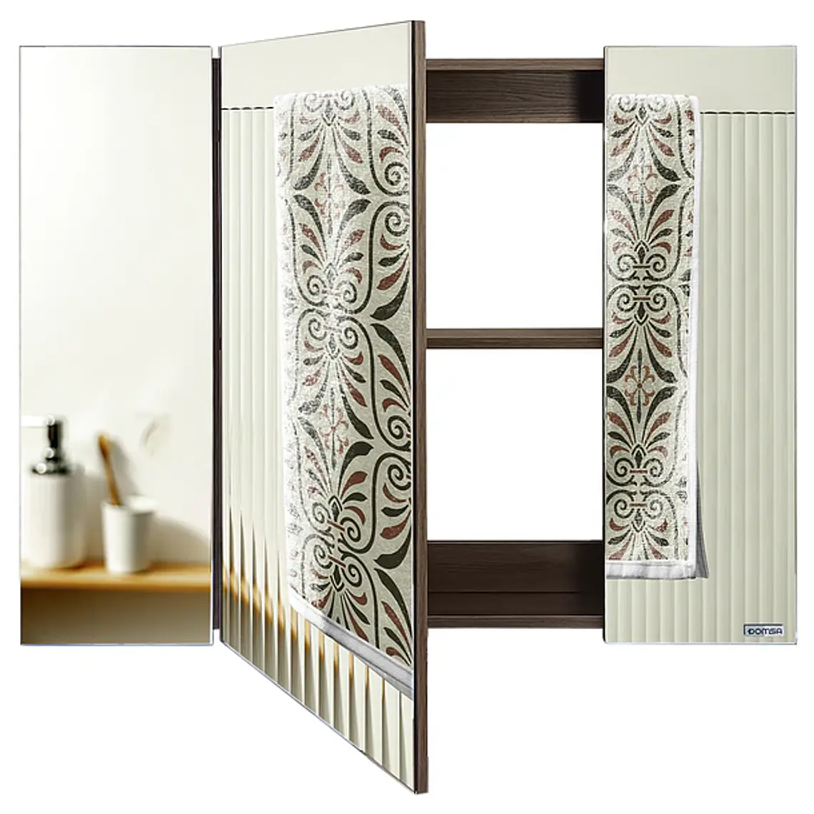Mueble Botiquin con Espejo para Baño Elegance BME-100 Nogal 4
