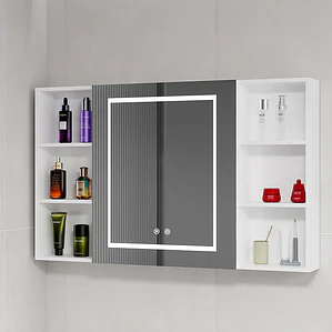 Mueble Botiquin Espejo LED Antiempañante Domsa MMR-100 Blanco