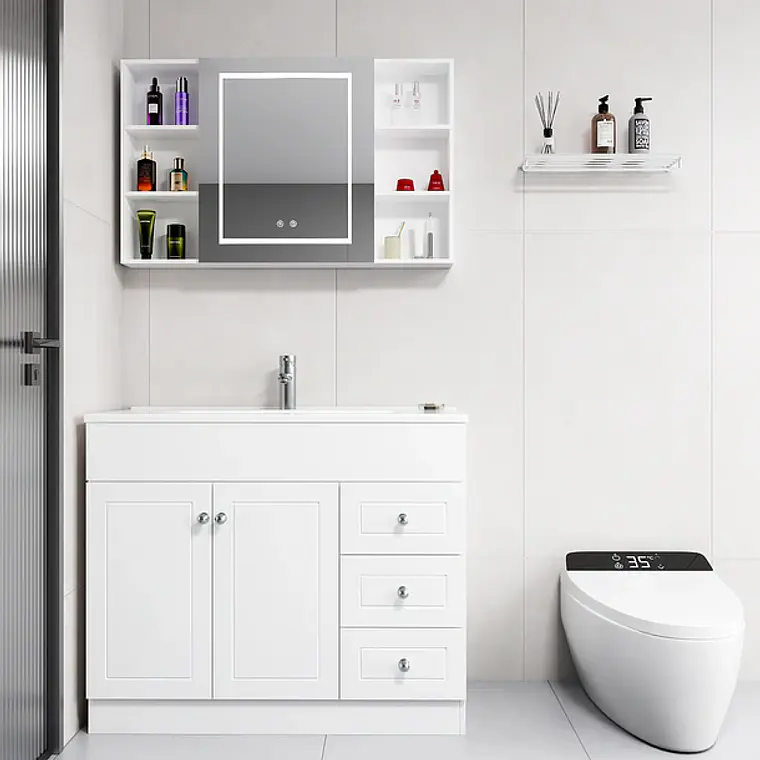 Mueble Botiquin Espejo LED Antiempañante Domsa MMR-100 Blanco 4