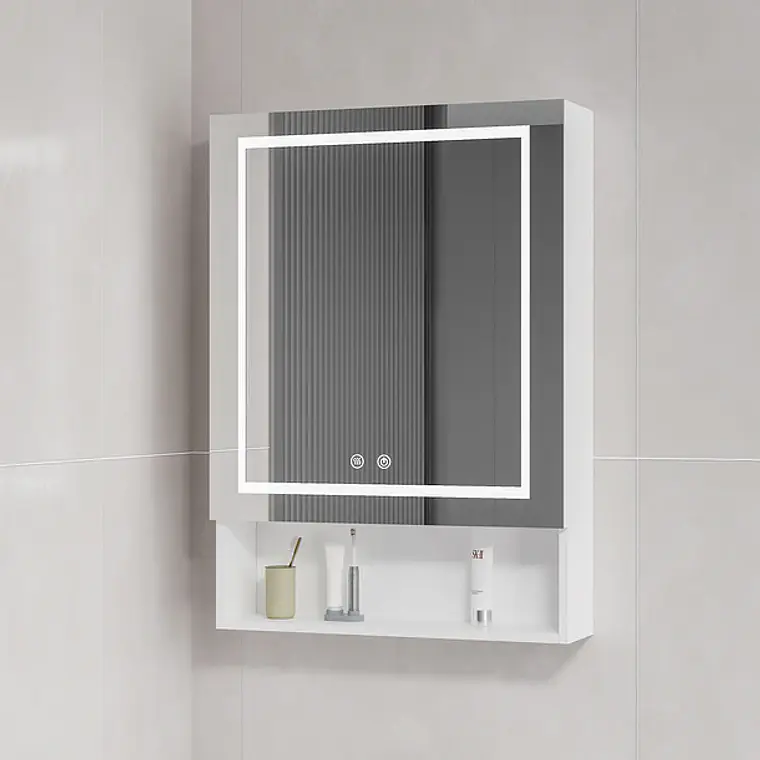 Mueble Botiquin Espejo LED Antiempañante Domsa MMR-50 Blanco 2