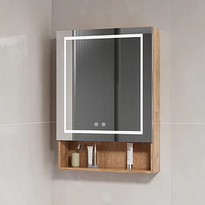 Mueble Botiquin Espejo LED Antiempañante Domsa MMR-50 Wood