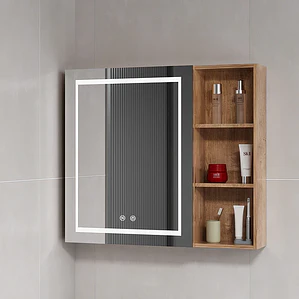 Mueble Botiquin Espejo LED Antiempañante Domsa MMR-70 Wood