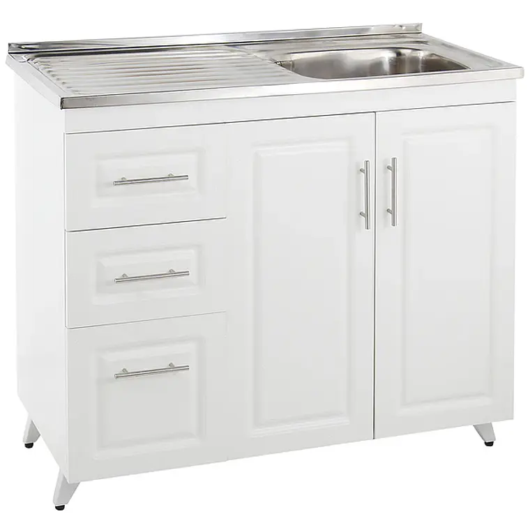 Kit Mueble + Lavaplatos Blanco Izq. (Incluye Desagüe Domsa 2