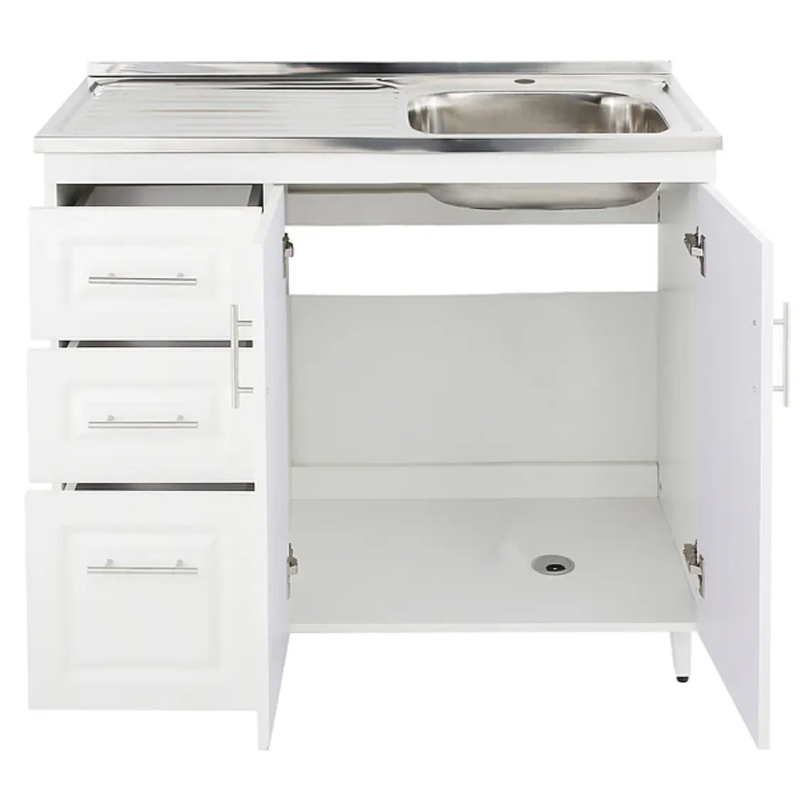 Kit Mueble + Lavaplatos Blanco Izq. (Incluye Desagüe Domsa 3