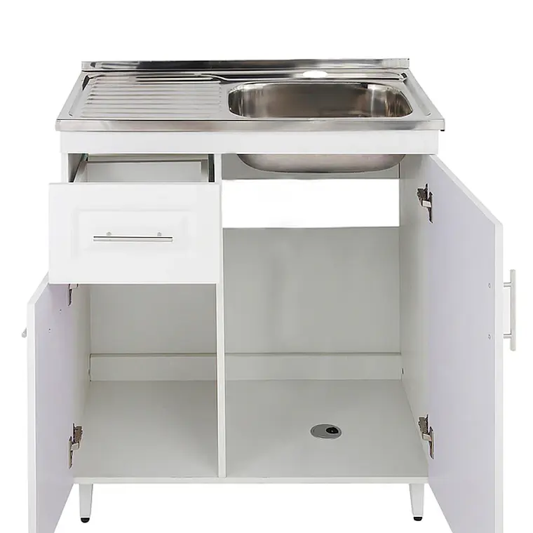 Kit Mueble + Lavaplatos Blanco Izq. (Incluye Desagüe Domsa 3