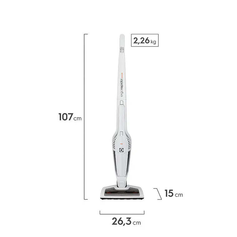 ASPIRADORA VERTICAL INALÁMBRICA ELECTROLUX ERGORAPIDO CICLÓNICA 2 EN 1 ERGO21 BLANCO 3
