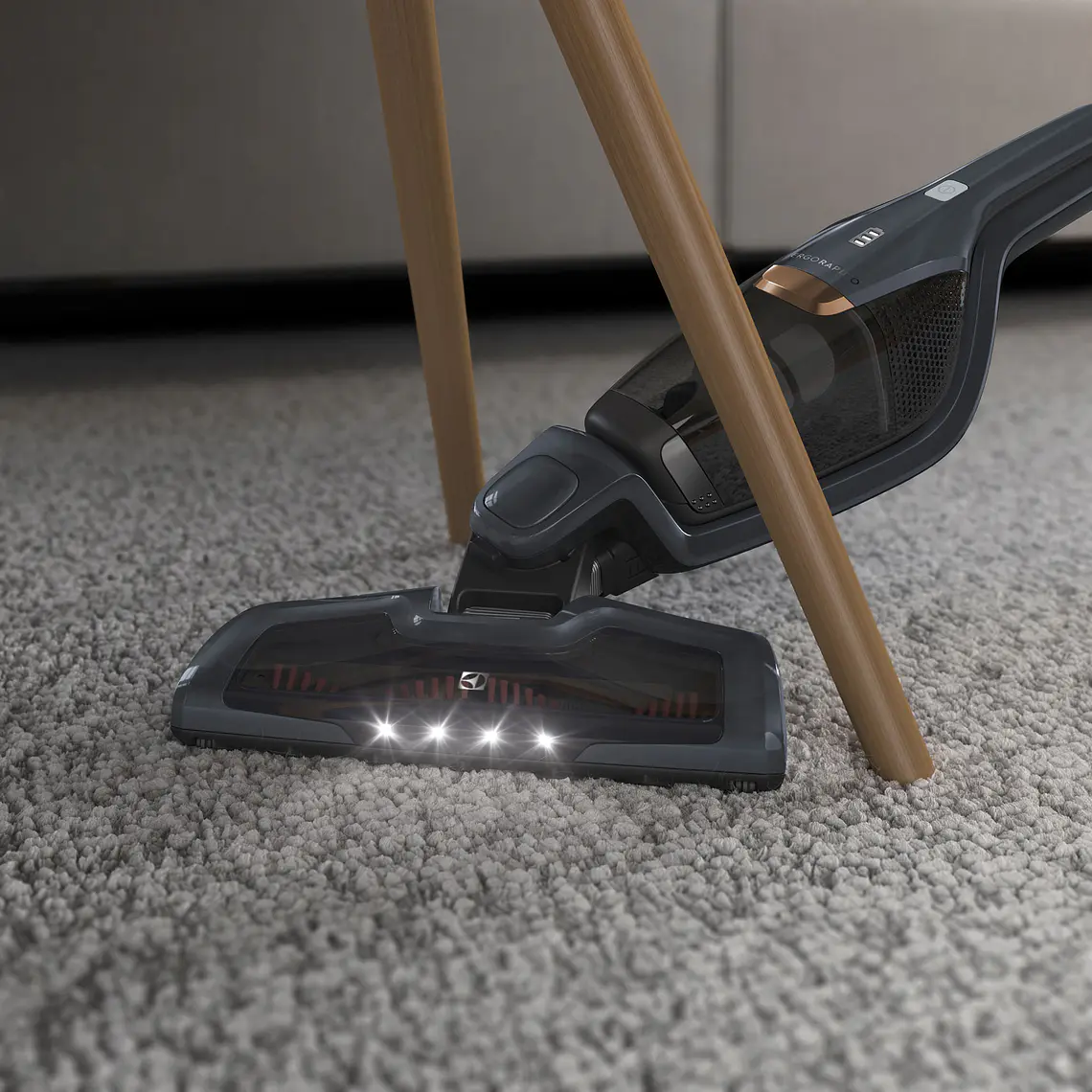 ASPIRADORA VERTICAL INALÁMBRICA ELECTROLUX ERGORAPIDO 2 EN 1 LED FRONTAL ERG25N AZUL 3