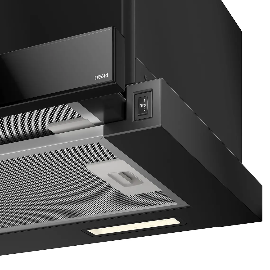 CAMPANA DE COCINA EXTRACTORA ELECTROLUX RETRÁCTIL 60CM EFFICIENT LUZ LED DE6RI NEGRA 5