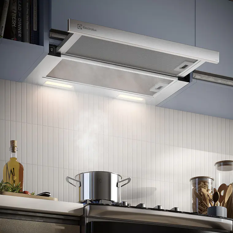 CAMPANA DE COCINA EXTRACTORA ELECTROLUX RETRÁCTIL 60CM EFFICIENT LUZ LED DE6RS INOX 4