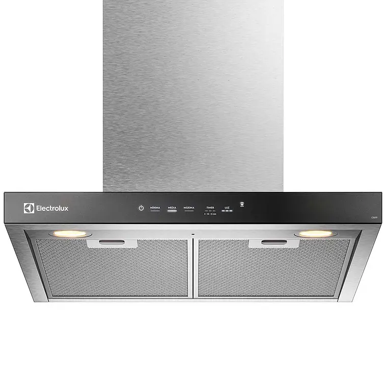 CAMPANA COCINA EXTRACTORA ELECTROLUX DECORATIVA PARED 60CM TIMER Y PANEL TOUCH CE6TF INOX 1