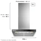 CAMPANA COCINA EXTRACTORA ELECTROLUX DECORATIVA PARED 60CM TIMER Y PANEL TOUCH CE6TF INOX - Miniatura 2