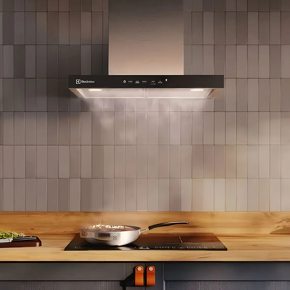 CAMPANA COCINA EXTRACTORA ELECTROLUX DECORATIVA PARED 60CM TIMER Y PANEL TOUCH CE6TF INOX 10